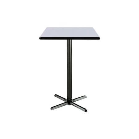 Kfi 36" Square Bar Height Restaurant Table, Gray Table/Black Base T36SQ-B2025-38-GN